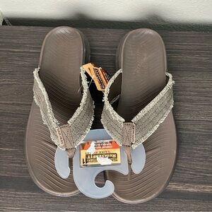 Skechers Parson SD-Gino Flip Flops Chocolate Memory Foam Relaxed 205225 Men's 11